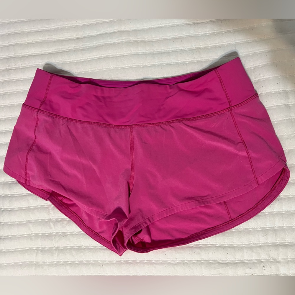 Sonic pink lululemon shorts